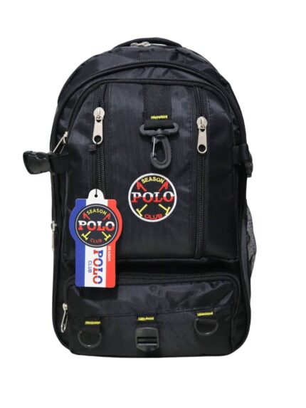 Polo Dağcı Körüksüz Kamp Çantası Siyah